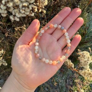 Buntes Mondstein Armband · 6mm