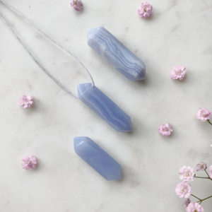MERKABA Kette mit Chalcedon Doppelender