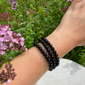 Schwarzer Turmalin Armband · 6mm