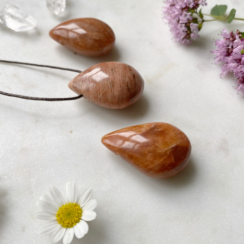 MERKABA Kette mit Mondstein Tropfen – Bild 2