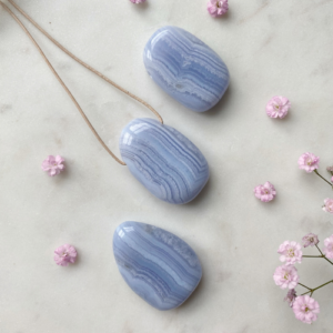 MERKABA Kette mit großem Chalcedon · A+ Qualität