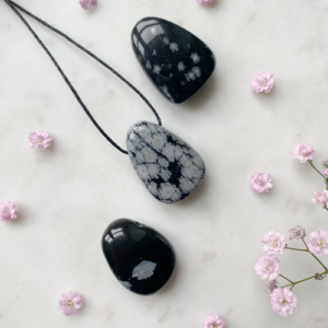MERKABA Kette mit Schneeflockenobsidian