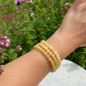 Orangencalcit Armband · 6mm