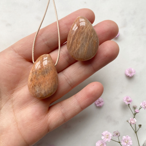 MERKABA Kette mit Mondstein Tropfen – Bild 3