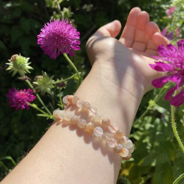 Sanftes Mondstein Armband · 6mm – Bild 2