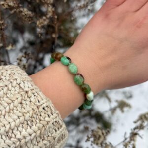 Chrysopras Freeform Armband