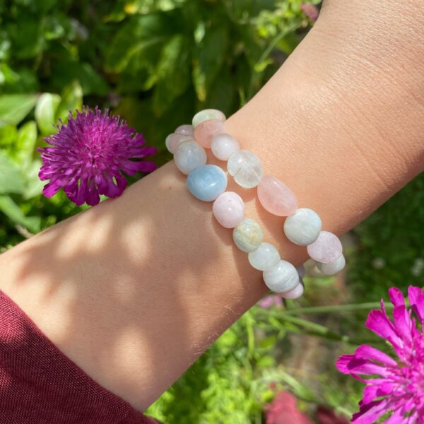 Buntes Beryll Freeform Armband – Bild 4