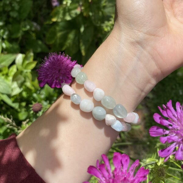 Buntes Beryll Freeform Armband – Bild 3