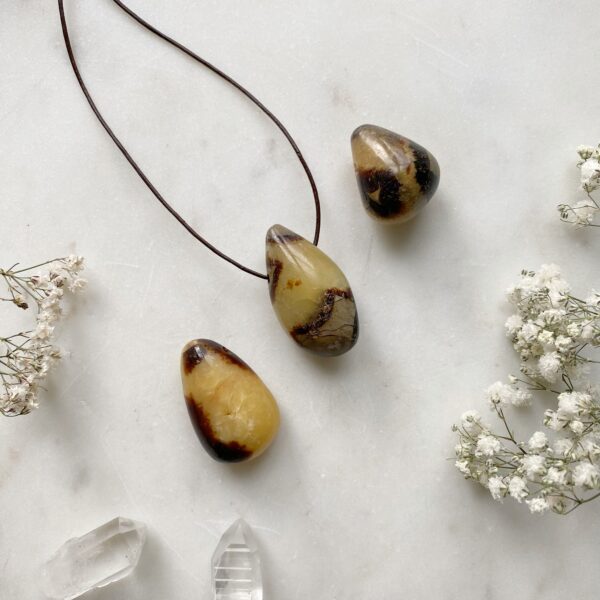 MERKABA Kette mit Septarie Tropfen – Bild 2