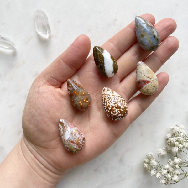 MERKABA Kette mit Ozeanjaspis Tropfen – Bild 2