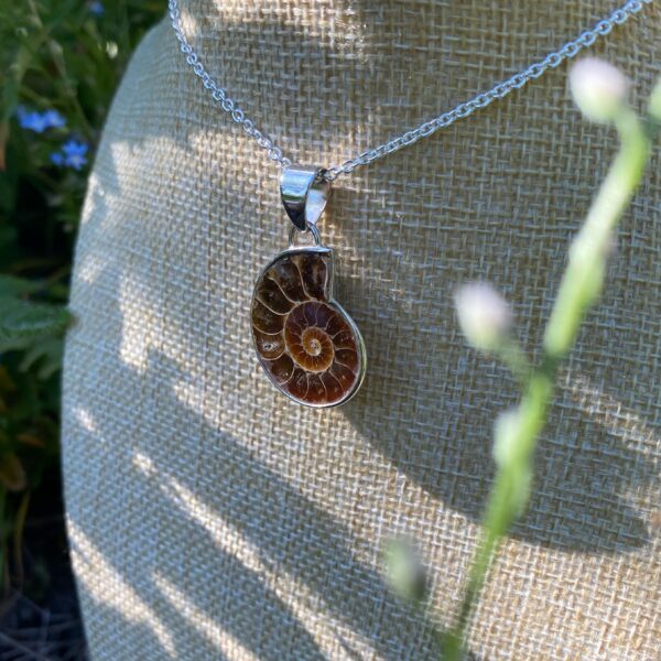 AMMONITE GODDESS versteinerter Ammonit · 925er Silber rhodiniert – Bild 3
