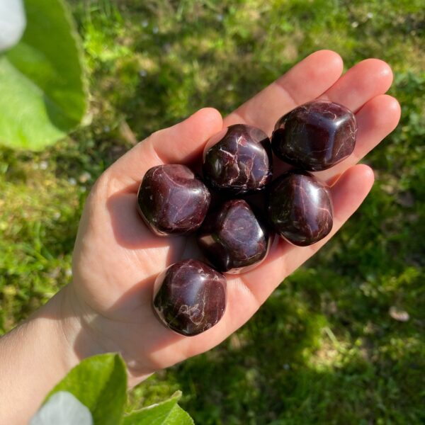 Großer Granat Trommelstein · A-Qualität