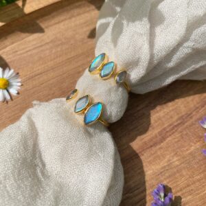 MAYRAH Labradorit Ring · A-Qualität · vergoldet