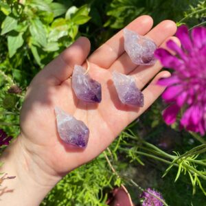 MERKABA Kette mit Amethyst Naturkristall