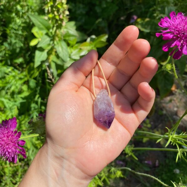 MERKABA Kette mit Amethyst Naturkristall – Bild 3