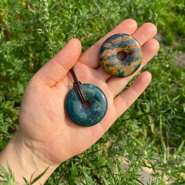 MERKABA Kette mit großer Heliotrop Scheibe