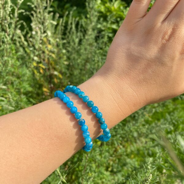 Blaues Apatit Armband · A-Qualität · 6mm