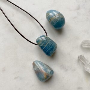 MERKABA Kette mit blauem Aragonit