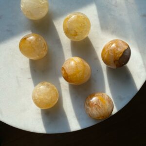 Großer Golden Healer Trommelstein · A-Qualität