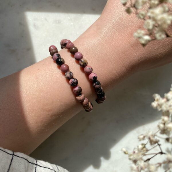 Rhodonit Armband · 6mm – Bild 2