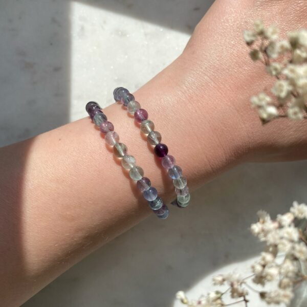 Regenbogenfluorit Armband · 5mm · Hell