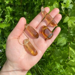 MERKABA Naturcitrin Kette · AA-Qualität · Größe L