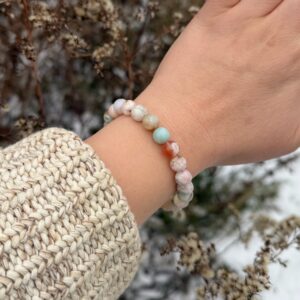 Kirschblüten Chalcedon Armband · 8mm