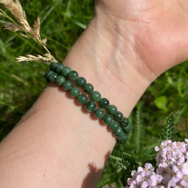 Armband mit echter Nephrit Jade · 6mm – Bild 2
