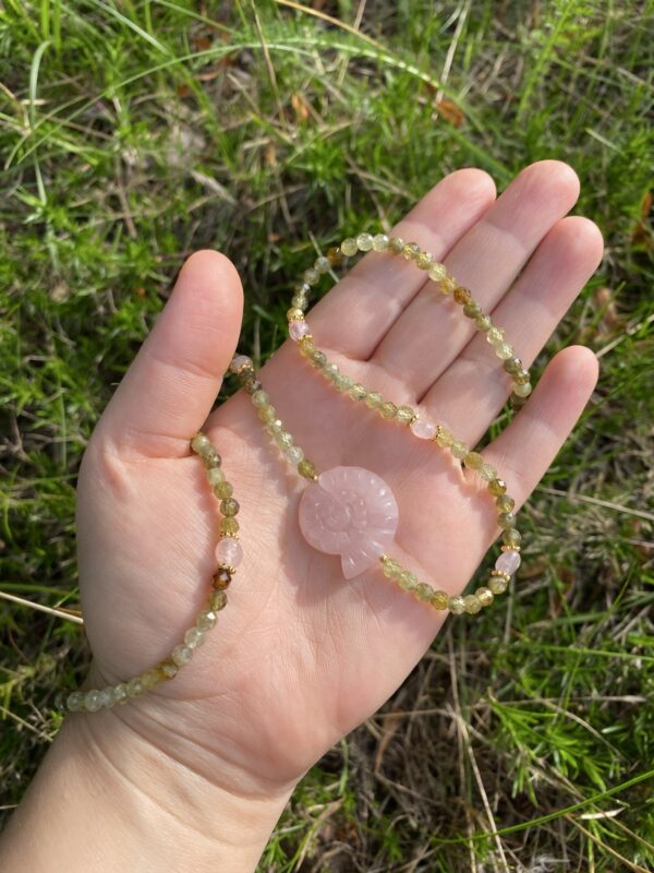 HERZ DES WANDELS Grossular · Rosenquarz Spirale · Morganit