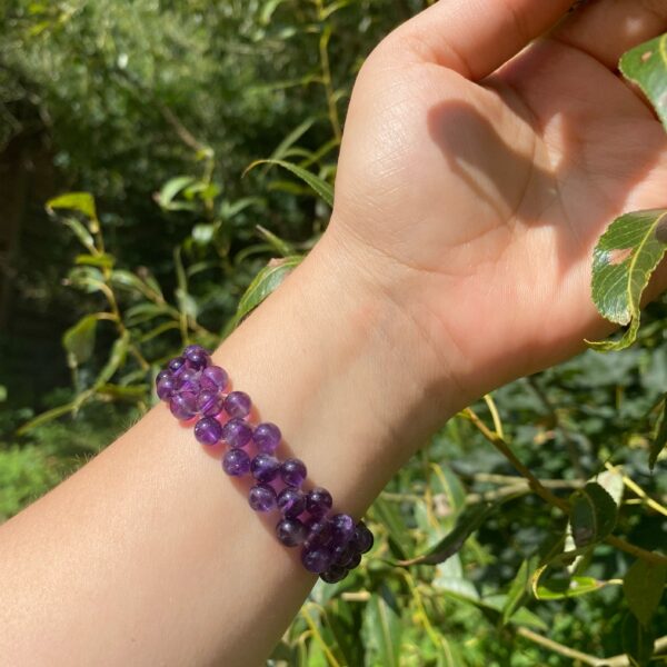 VIOLETTE FLAMME Amethyst · Armband handgeknüpft