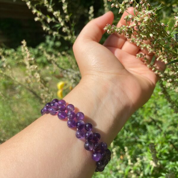 VIOLETTE FLAMME Amethyst · Armband handgeknüpft – Bild 3