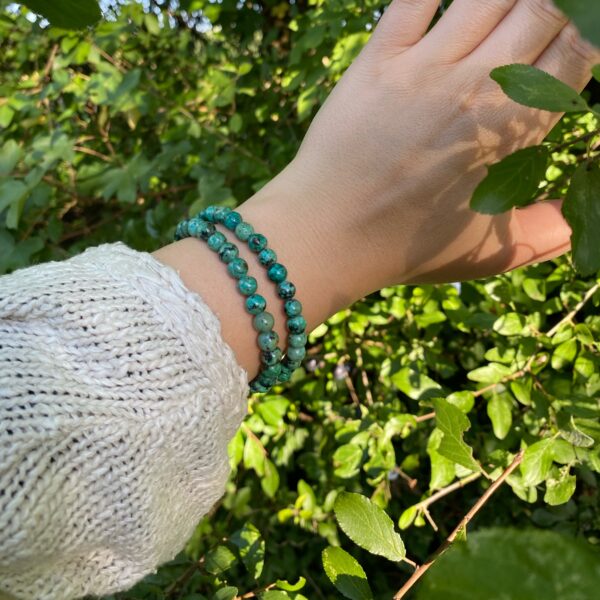 Chrysokoll-Diorit Armband · 6mm – Bild 2