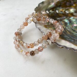 Super Seven Armband · handgefertigt · Silber vergoldet