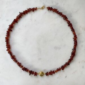 SEELE DER ERDE · Hessonit (Granat) · Spirale vergoldet