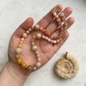 Naturkarneol • Farbverlauf • vergoldet • UNIKAT #2