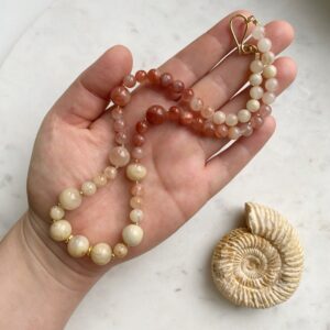 Naturkarneol • Farbverlauf • vergoldet • UNIKAT #3