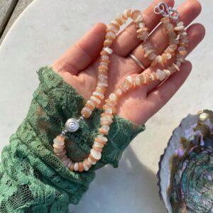 HEILUNG Bunter Mondstein · Spirale · 925er Silber