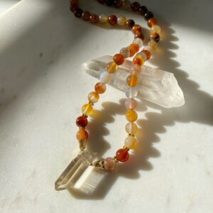 HERZ DER ERDE · Naturkarneol • Rauchquarz (Schweizer Alpen)