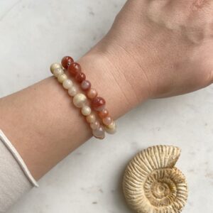 Naturkarneol Armband mit Farbverlauf · handgefertigt
