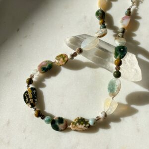 FLUSS DER ERDE · Ozeanjaspis • Rauchquarz · 925er Silber