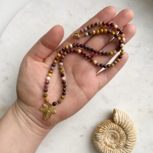 MITTELERDE · Mookait • Efeublatt 925er Silber · vergoldet