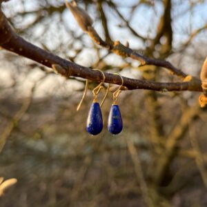 Ohrhänger Lapis Lazuli · 925er Silber vergoldet