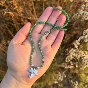 MITTELERDE Aventurin • Efeublatt 925er Silber