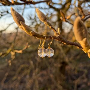 Ohrhänger Bergkristall · 925er Silber vergoldet