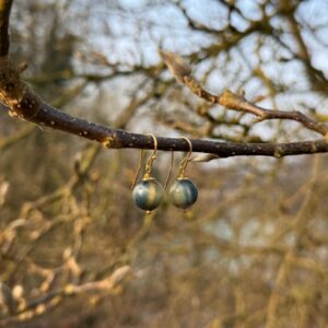 Ohrhänger Falkenauge · 925er Silber vergoldet
