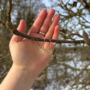 Ohrhänger Rutilquarz · 925er Silber vergoldet