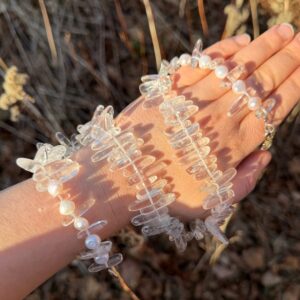 Kette Bergkristall • Süßwasserperle • 925er Silber • UNIKAT