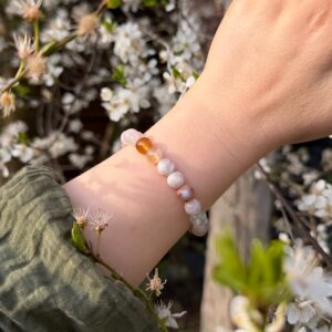 Kirschblüten Chalcedon Armband · 8mm