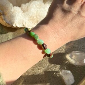 Chrysopras Freeform Armband