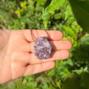 MERKABA Kette mit facettiertem Lepidolith